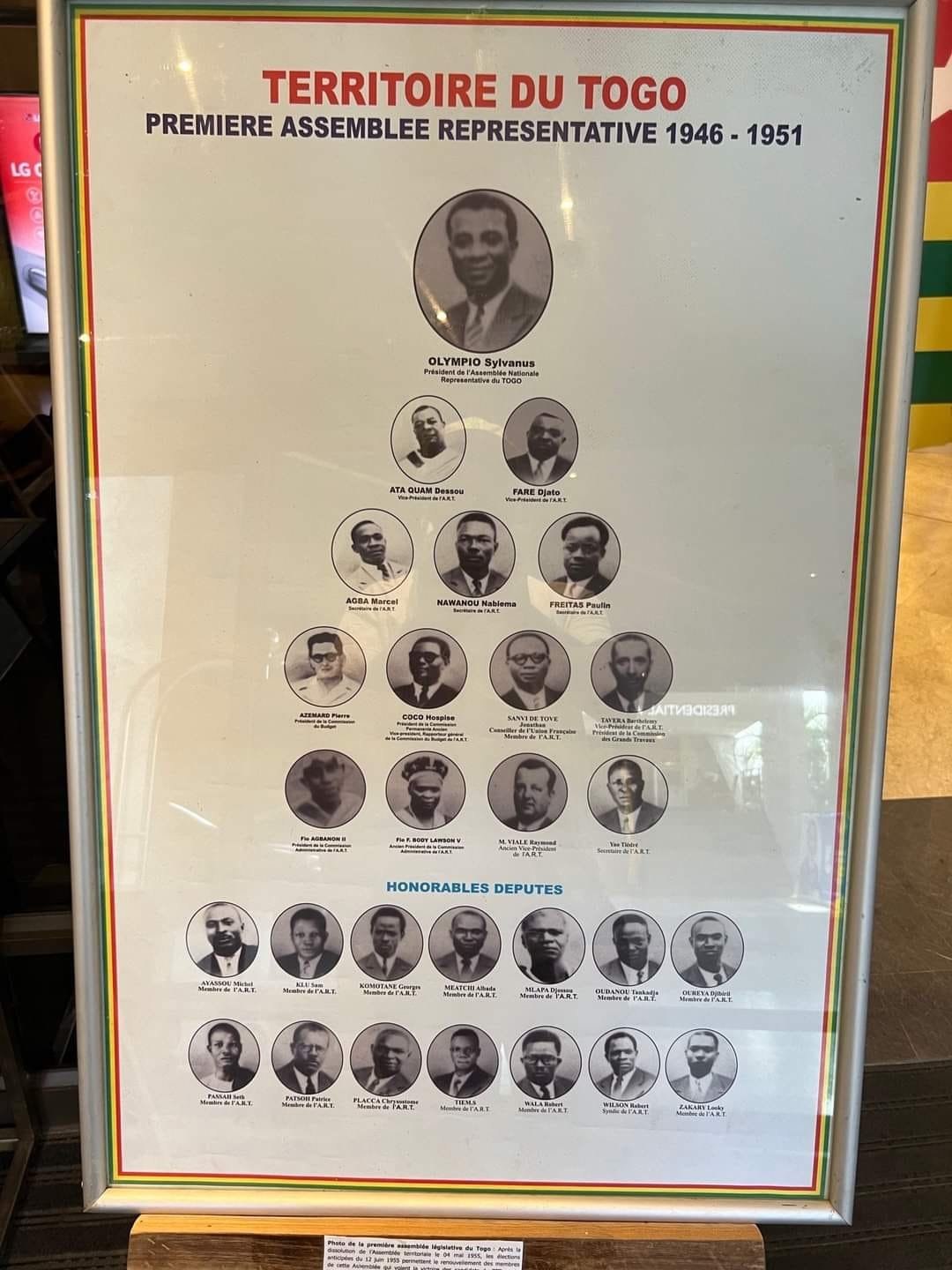 Affiche de la première Assemblée représentative du Togo, 1946-1951