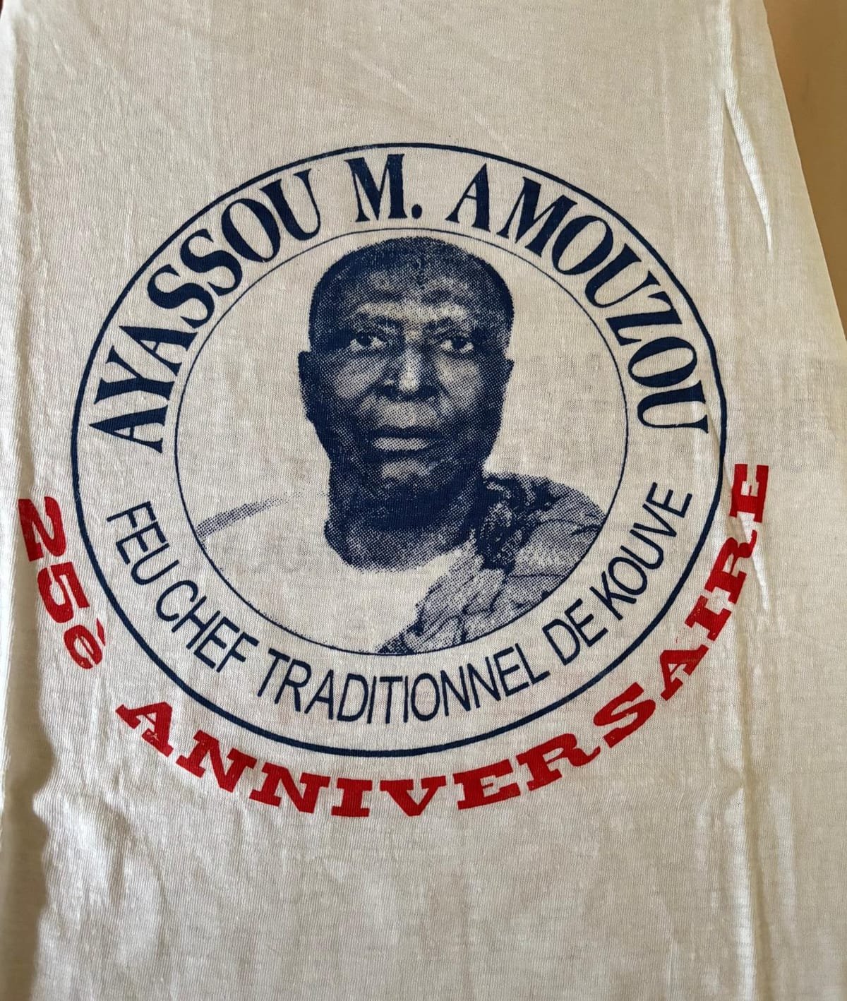 Pagne imprimé pour le vingt-cinquième anniversaire